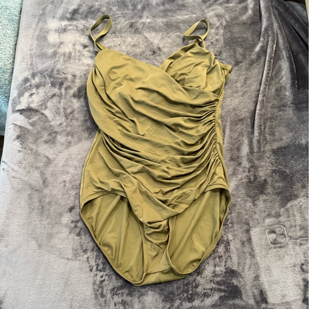 Elegant Olive Women's One Piece Swimsuit